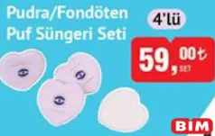 PUDRA/FONDÖTEN PUF SÜNGERİ SETİ 4'LÜ